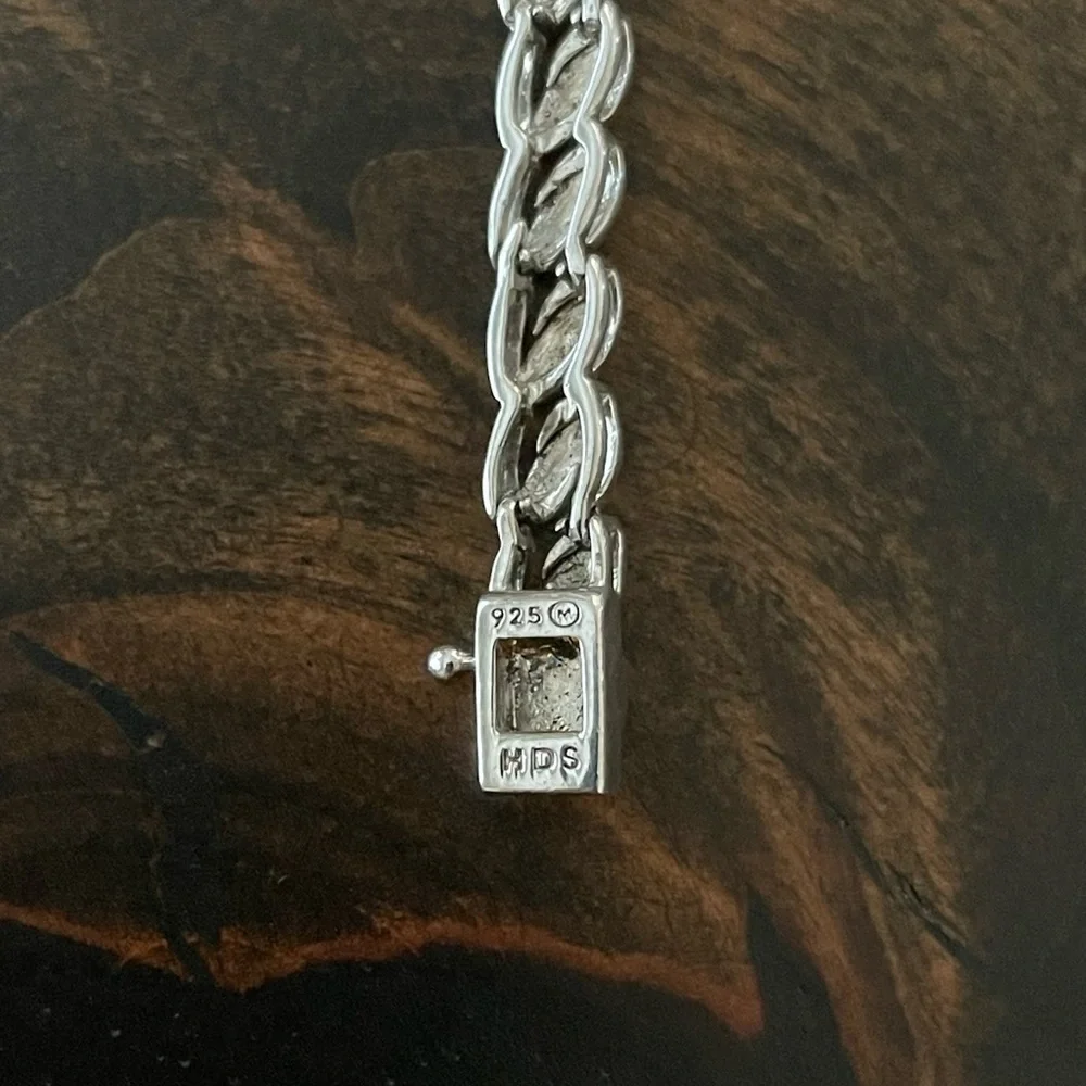 925 Sterling Silver Diamond Tennis Bracelet